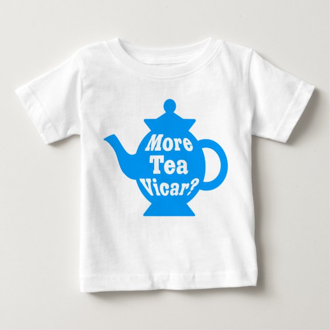 Tekanna - Mer te Vicar? - Mid Blue and White Tee (Framsida)
