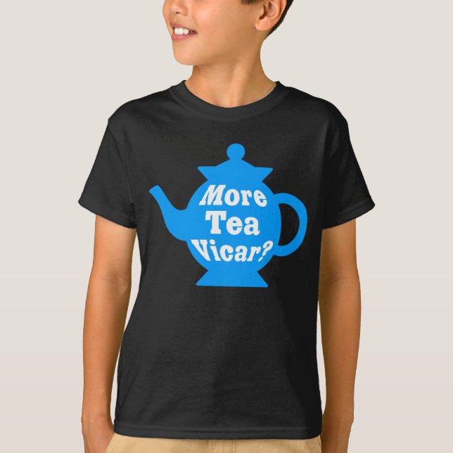 Tekanna - Mer te Vicar? - Mid Blue and White Tee (Framsida)