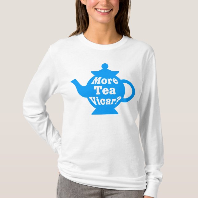 Tekanna - Mer te Vicar? - Mid Blue and White Tee (Framsida)