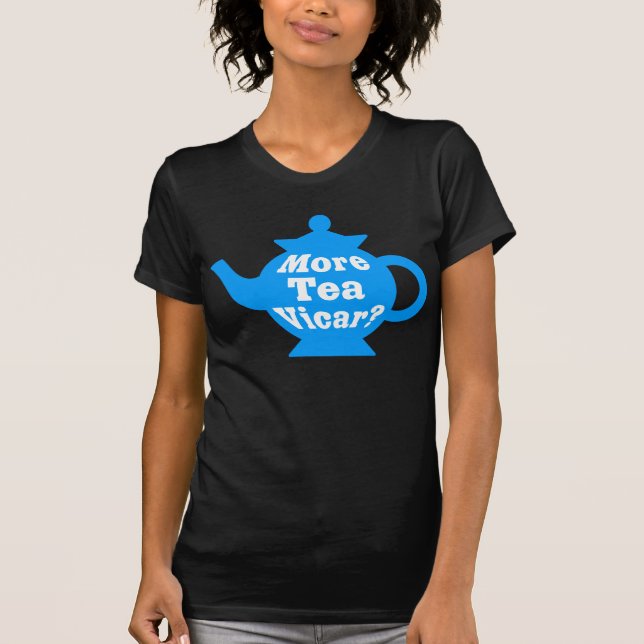 Tekanna - Mer te Vicar? - Mid Blue and White Tee Shirt (Framsida)