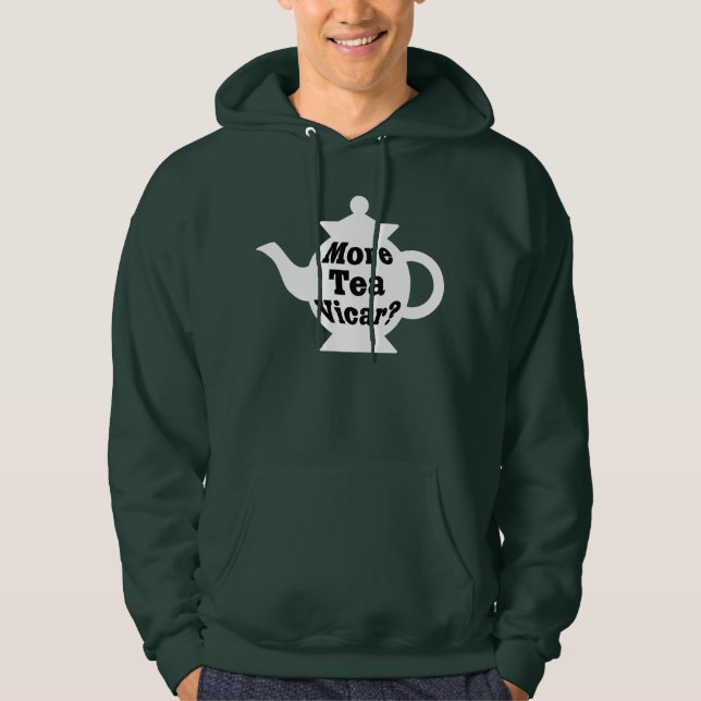 Tekanna - Mer te Vicar? - Svartvit Hoodie (Framsida)