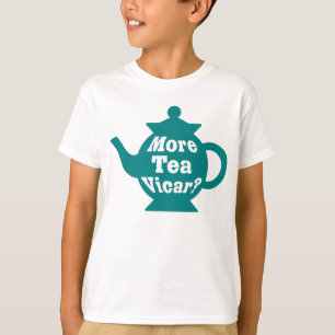 Tekanna - Mer te Vicar? - Teal and White T-shirt