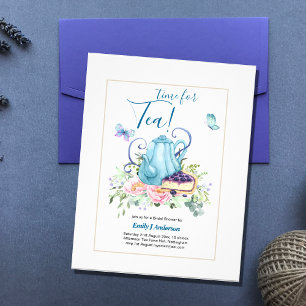 Tekanna Möhippa Teatime Aeftermiddag Tea Inbjudnin Flygblad