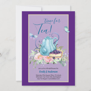 Tekanna Möhippa Teatime Aeftermiddag Tea Inbjudnin Inbjudningar