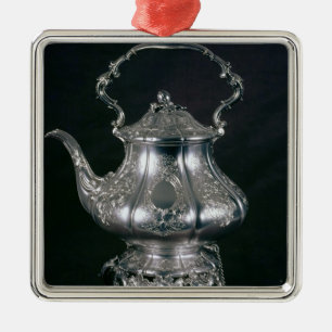 Tekanna och kettle med lampstand och gasbrännaren julgransprydnad metall