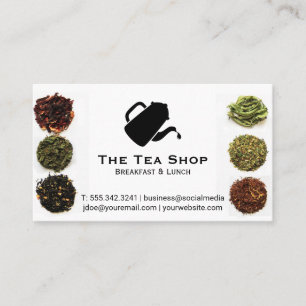 Tekanna Pour Logotyp Tea Lövs Visitkort