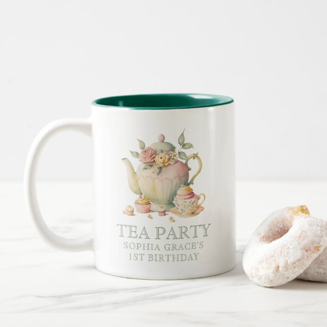 Tekanna & Tea Kopp Whimsical Wildblomma Anpassning (Med munk)