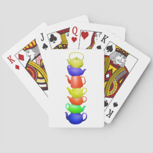 Tekanna torn målad mönster casinokort