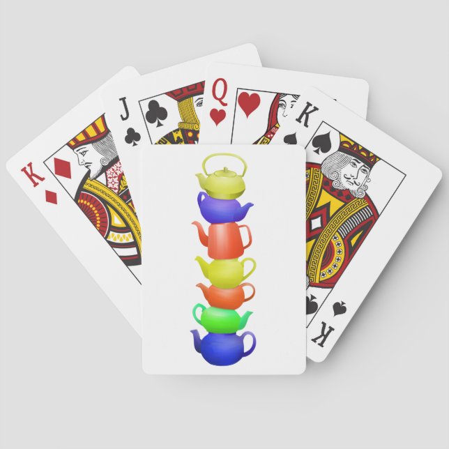 Tekanna torn målad mönster casinokort (Baksidan)