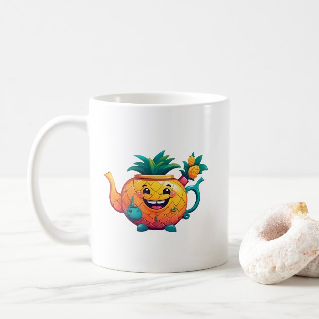 Tekannan Lycklig & Prosperous Pineapple Kaffemugg (Med munk)