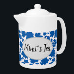 Tekannan Mimis Tea Blue Flower Mönster<br><div class="desc">Njut av Mimis teblåblomma mönster tekanna.</div>