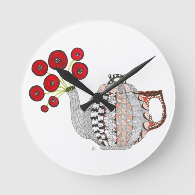 Tekannan tar tid på rund klocka (Framsida)