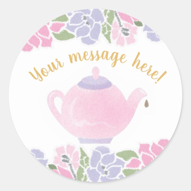 Tekannans babyvisningsprogram - vattenfärg runt klistermärke (Framsida)