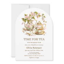 Tekannans Blommigt Tid för tea Baby Shower