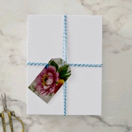 Tekannas blomsterbukett  presentetikett