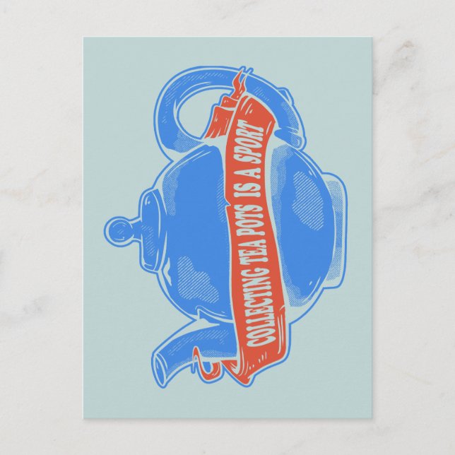 Tekanninsamlande tekannor vykort (Framsida)