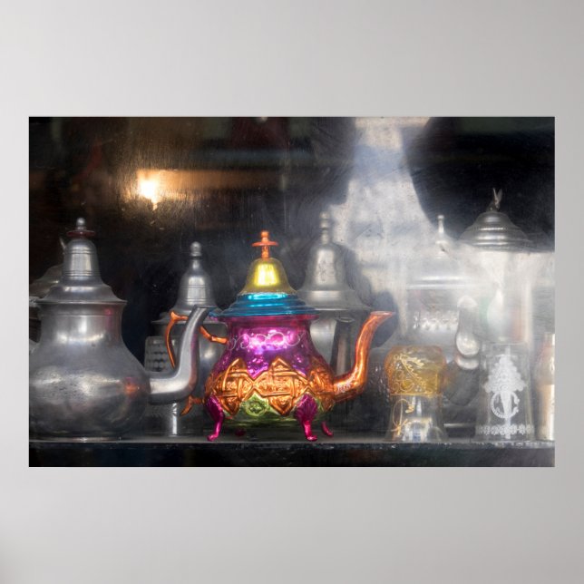 Tekannor för försäljning på marknaden poster (Framsidan)