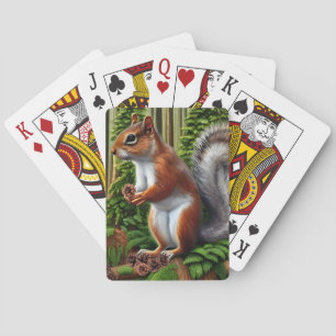 Tekekekorren för Abstrakt med Pinecones Casinokort