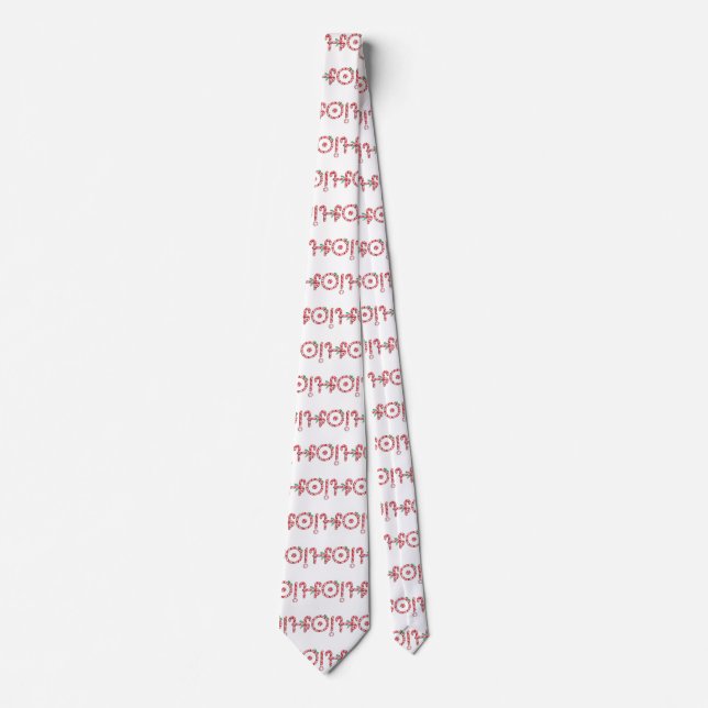 Teket Candy cane-textdesign med Ord HO! Slips (Framsida)