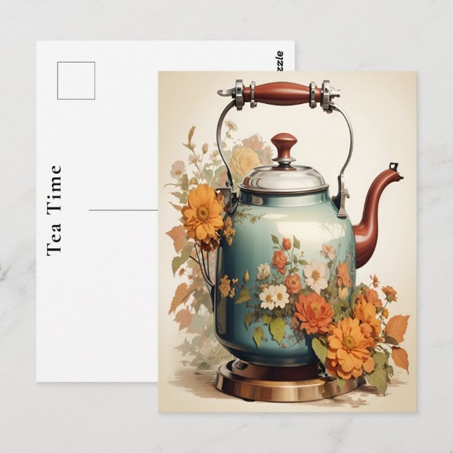 Tekid Fika Vänner som umgås Vykort (Fram/baksida)