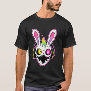 Tekk Drum och Bass DJ Rabbit Trippy EDM Rave T Shirt