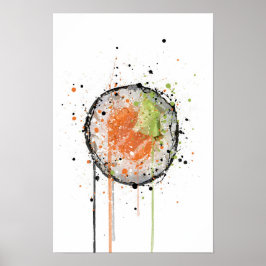 Tekkamaki Salmon Sushi Roll Poster