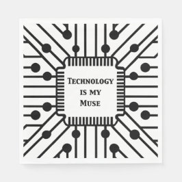 Teknik är min mus pappersservett