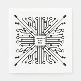 Teknik är min mus pappersservett