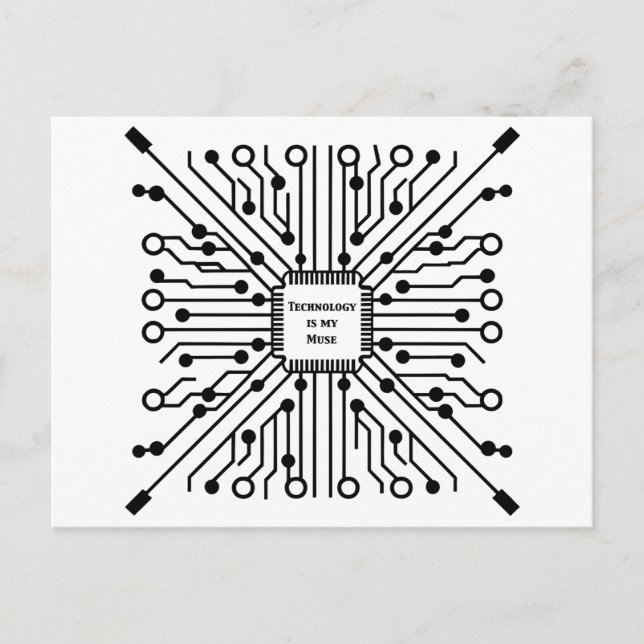 Teknik är min mus vykort (Framsida)