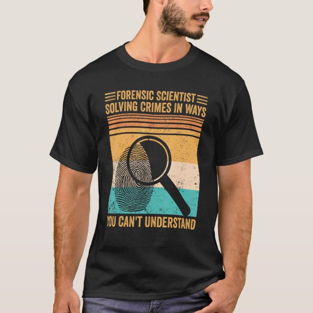Teknik för kriminalteknisk forskning för att lösa  t shirt (Framsida)