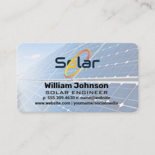 Teknik för solpaneler Ingenjör Energi Visitkort