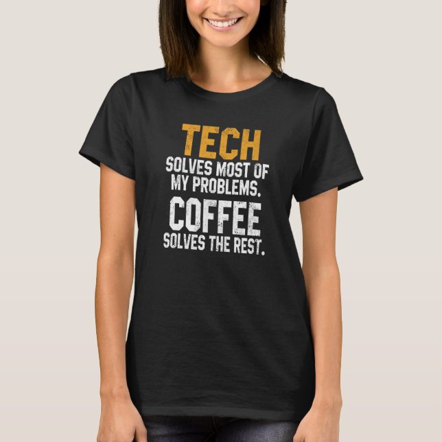Teknik löser mina problem med kaffeteknik cyber G T Shirt (Framsida)