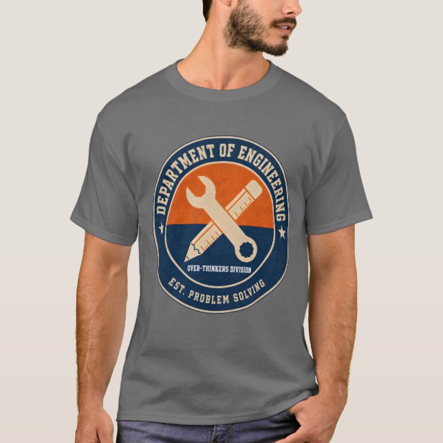 Teknik-överanalys-avdelningen T-shirt (Framsida)