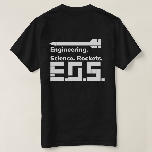 Teknik, vetenskap, raketer T-shirt (Design baksida)