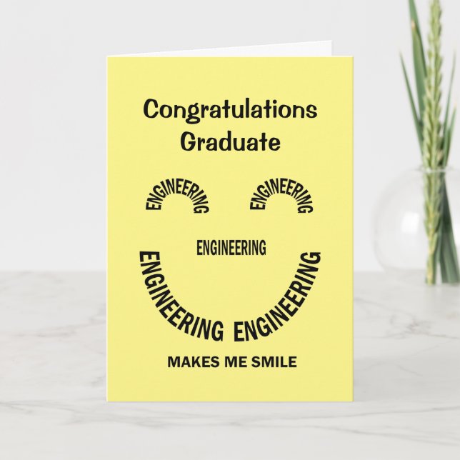 Tekniken gör mig till Smile Studenten-kort Tack Kort (Framsida)