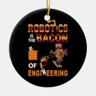 Teknikens ingenjör-robotik julgransprydnad keramik