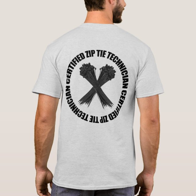 Tekniker för auktoriseradvinandeTie T Shirt (Baksida)