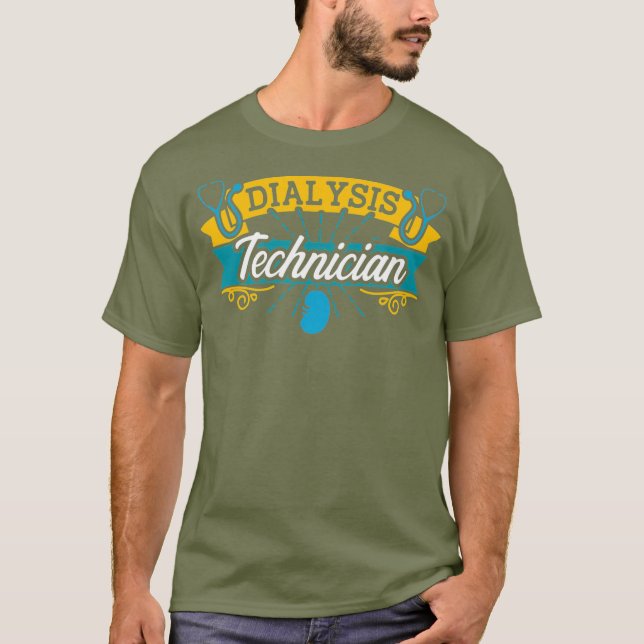 Tekniker för dialysteknik med lyckad njurteknik t shirt (Framsida)