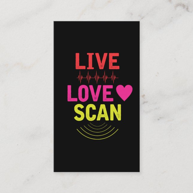 Tekniker för hälso- och sjukvård Sonographer Ultra Visitkort (Framsida)