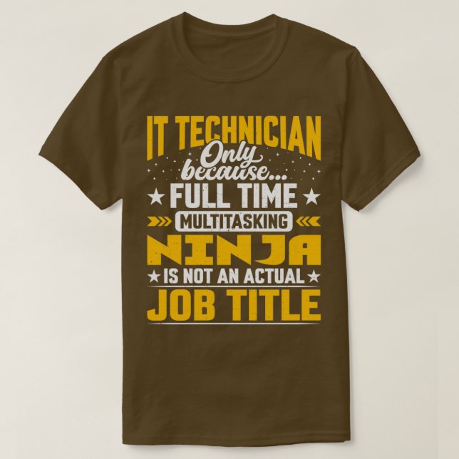 Tekniker för informationsteknik t shirt (Design framsida)
