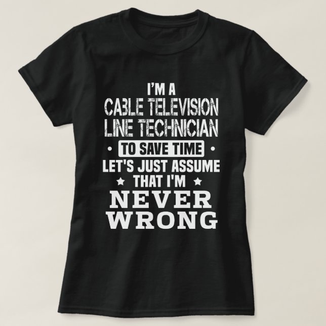 Tekniker för kabeltelevisionslinje t shirt (Design framsida)