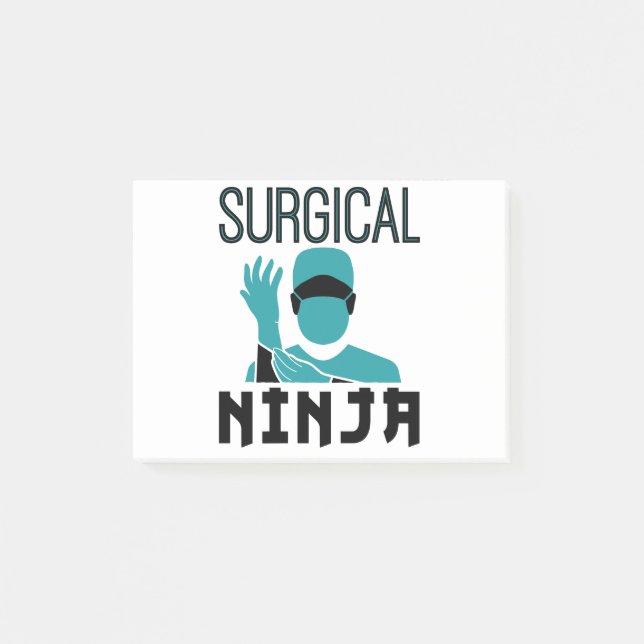 Tekniker för kirurgisk Ninja SCrub-teknik Post-it Block (Framsida)