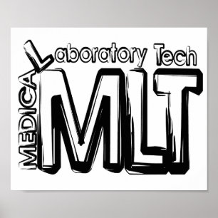 TEKNIKER FÖR LABORATORIUM FÖR MLT-GRUNGETEXT POSTER