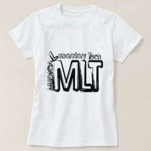 TEKNIKER FÖR LABORATORIUM FÖR MLT-GRUNGETEXT T SHIRT