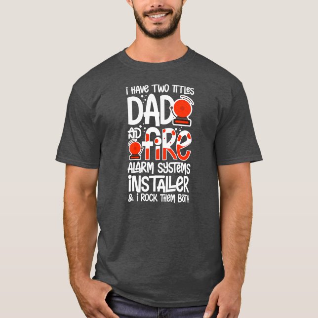 Tekniker för manar brandlarmsystem t shirt (Framsida)