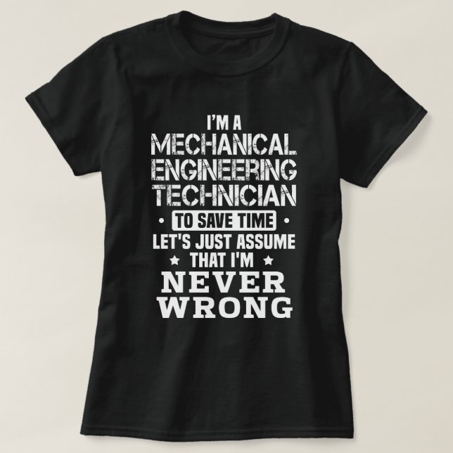 Tekniker för mekanisk ingenjörsteknik t shirt (Design framsida)