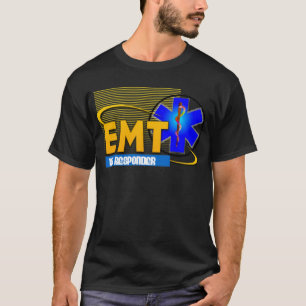 TEKNIKER för RESPONDER för EMT 1ST NÖD- MEDICIN T-shirt