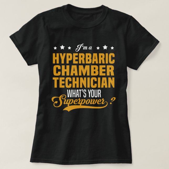 Tekniker i hyperbariska kammaren t shirt (Design framsida)