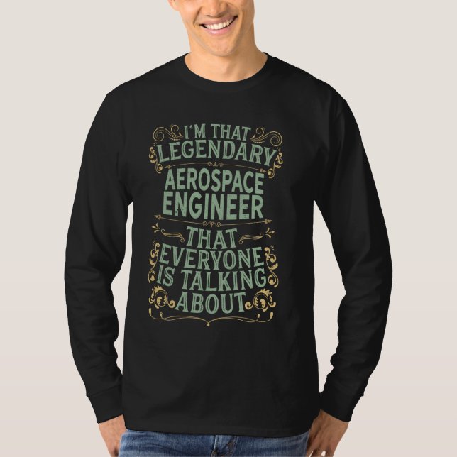 Tekniker Rocket Scientist - Legendary Aerospace T Shirt (Framsida)