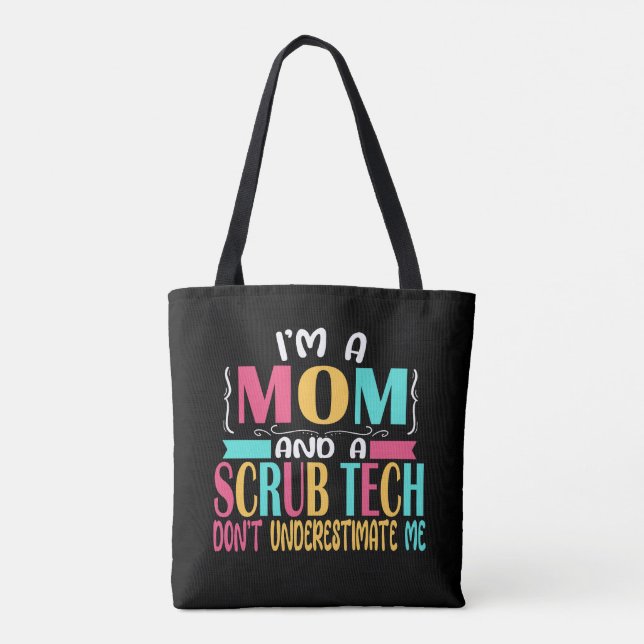 Teknikern SCrub Tech Mamma Surg Technolog Gift Tygkasse (Baksida)